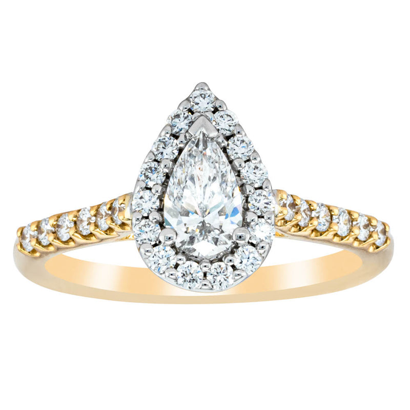 18ct Yellow Gold .40ct Pear Cut Diamond Lola Ring - Ring - Walker & Hall