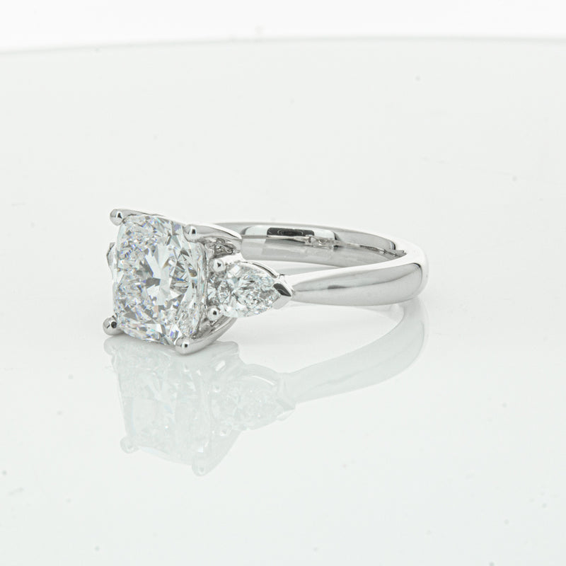 18ct White Gold Cushion Cut Diamond Ayla Ring-Ring-Walker & Hall