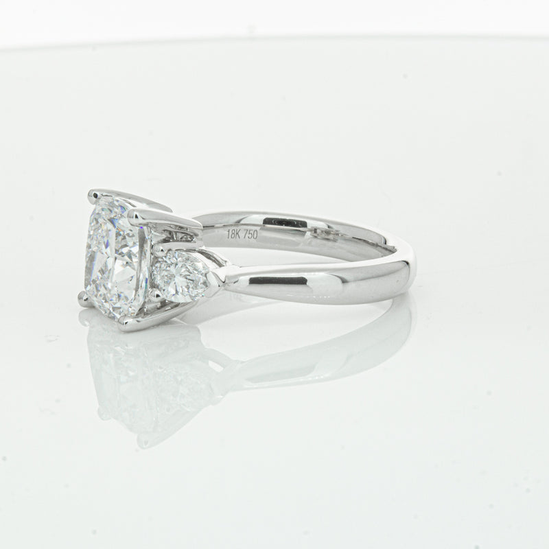 18ct White Gold Cushion Cut Diamond Ayla Ring-Ring-Walker & Hall