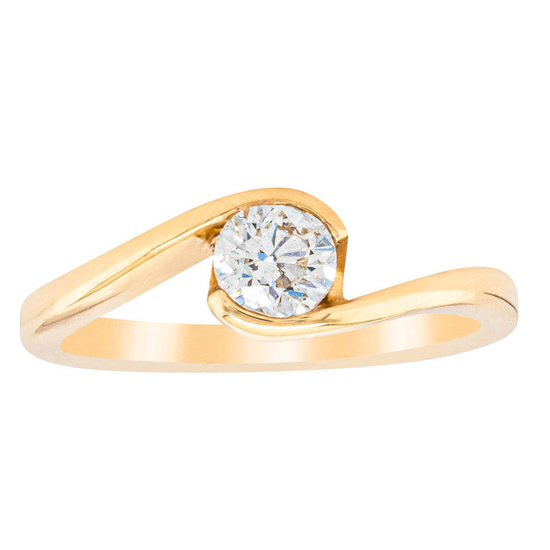 18ct Yellow Gold .46ct Diamond Embrace Ring - Ring - Walker & Hall