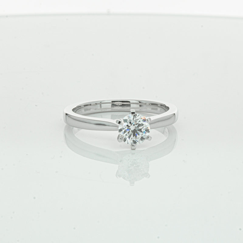 18ct White Gold .56ct Diamond Capri Ring-Ring-Walker & Hall