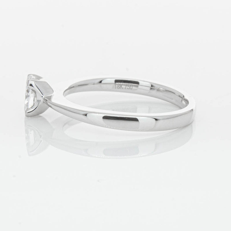 18ct White Gold .30ct Oval Cut Diamond Royale Ring-Ring-Walker & Hall