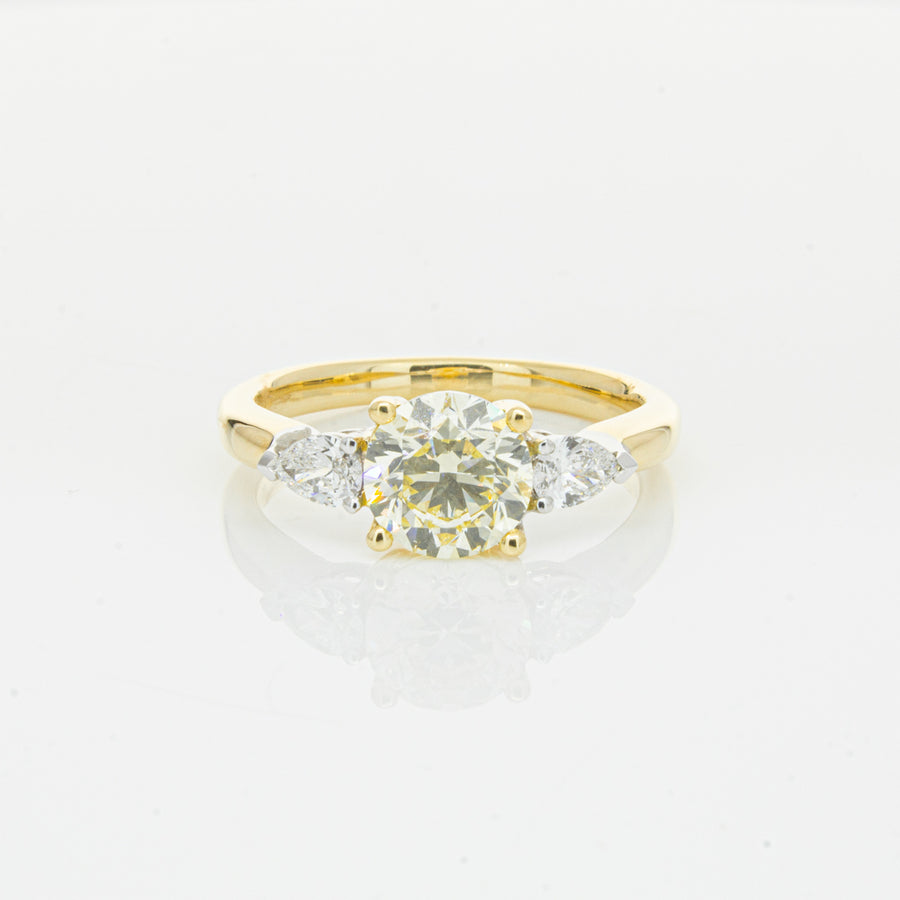 18ct Yellow Gold 1.50ct Yellow Diamond Ayla Ring - Ring - Walker & Hall