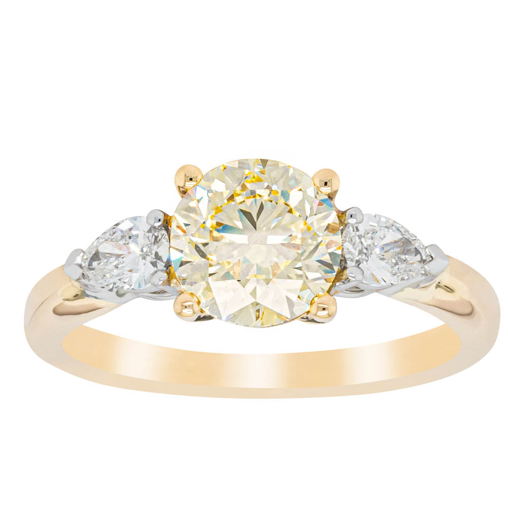 18ct Yellow Gold 1.50ct Yellow Diamond Ayla Ring - Ring - Walker & Hall