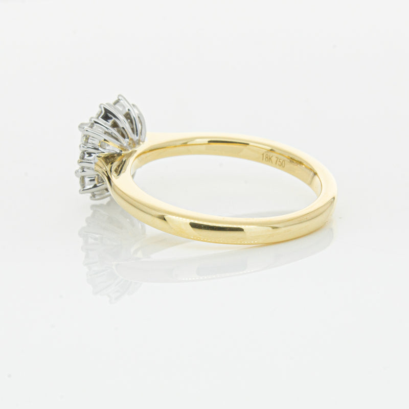 18ct Yellow Gold .72ct Cushion Cut Diamond Belle Ring-Ring-Walker & Hall