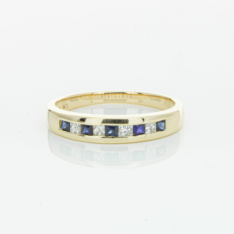 9ct Yellow Gold Sapphire & Diamond Ring - Ring - Walker & Hall