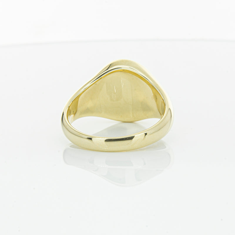 9ct Yellow Gold Oval Onyx Signet Ring-Ring-Walker & Hall