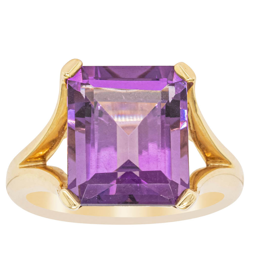 14ct Yellow Gold Amethyst Verona Ring - Ring - Walker & Hall