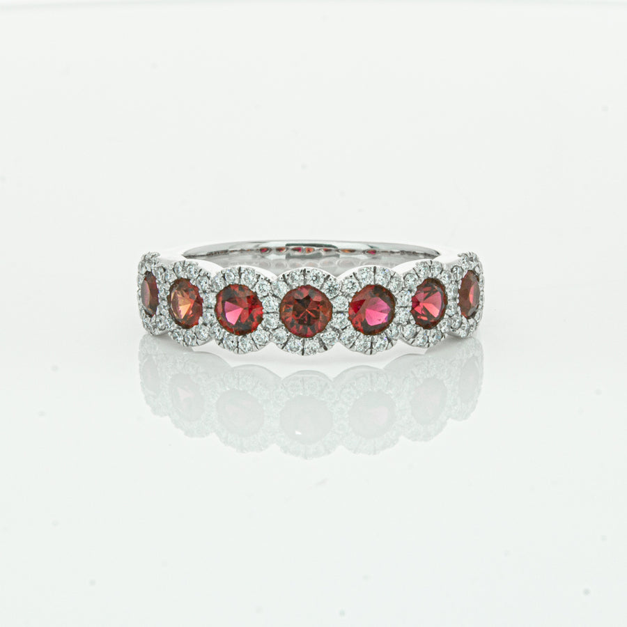 18ct White Gold .96ct Ruby & Diamond Ring - Ring - Walker & Hall