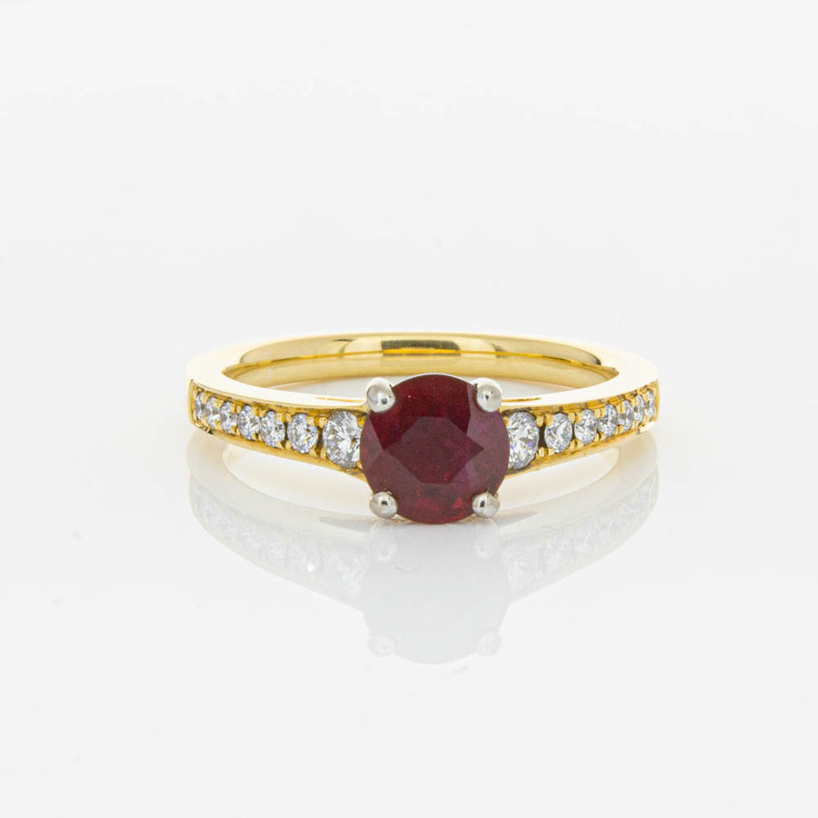 18ct Yellow Gold 1.20ct Ruby & Diamond Ring - Ring - Walker & Hall