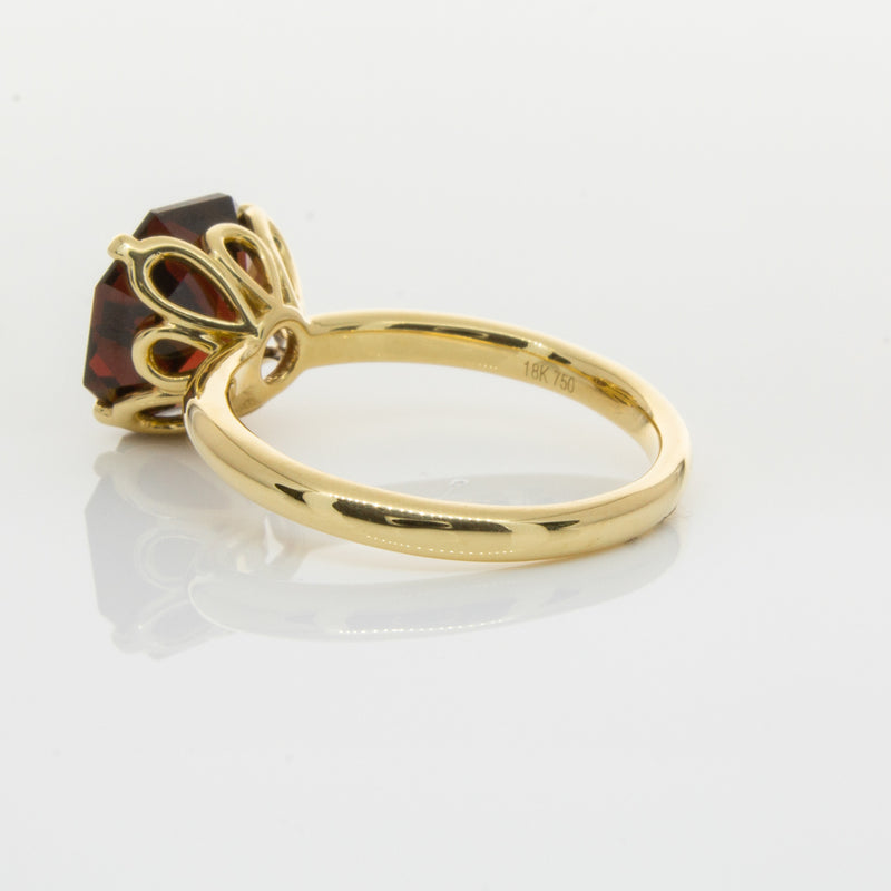 18ct Yellow Gold Garnet Octavia Ring-Ring-Walker & Hall