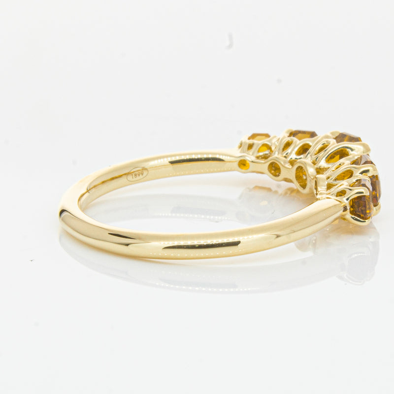 18ct Yellow Gold Five Stone Citrine Octavia Ring-Ring-Walker & Hall