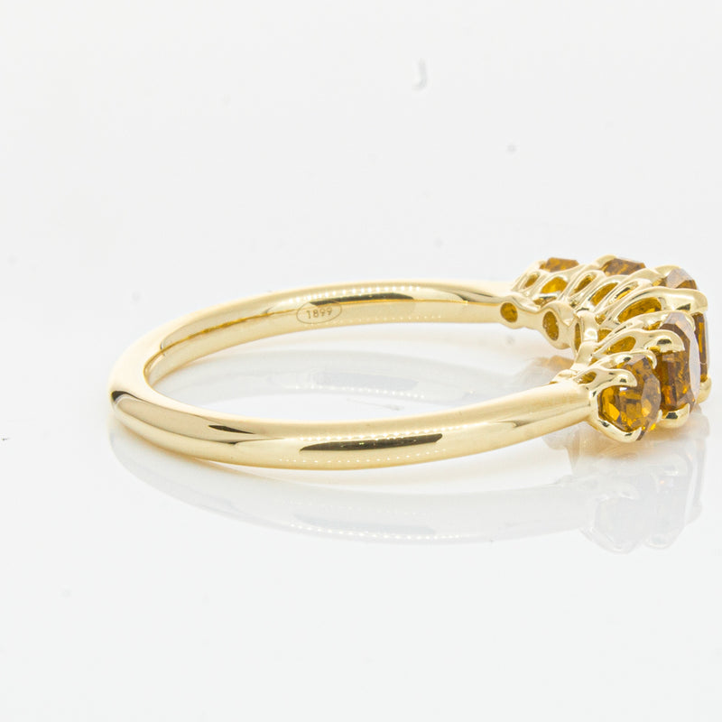 18ct Yellow Gold Five Stone Citrine Octavia Ring-Ring-Walker & Hall