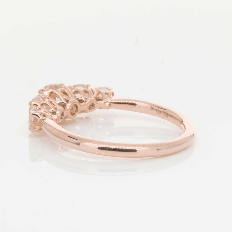 18ct Rose Gold Five Stone Morganite Octavia Ring-Ring-Walker & Hall