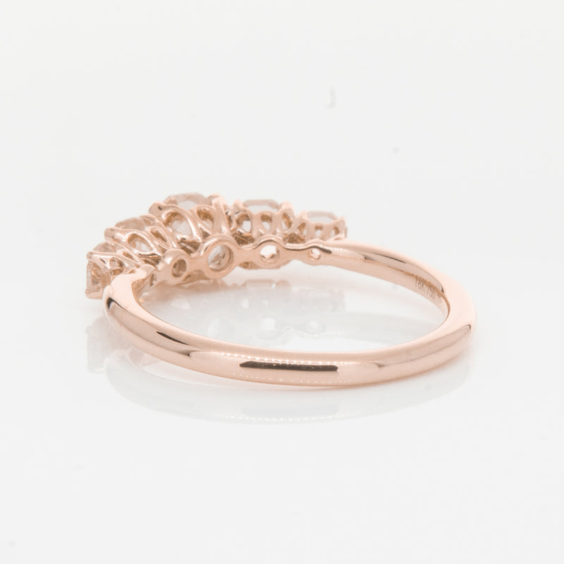 18ct Rose Gold Five Stone Morganite Octavia Ring-Ring-Walker & Hall
