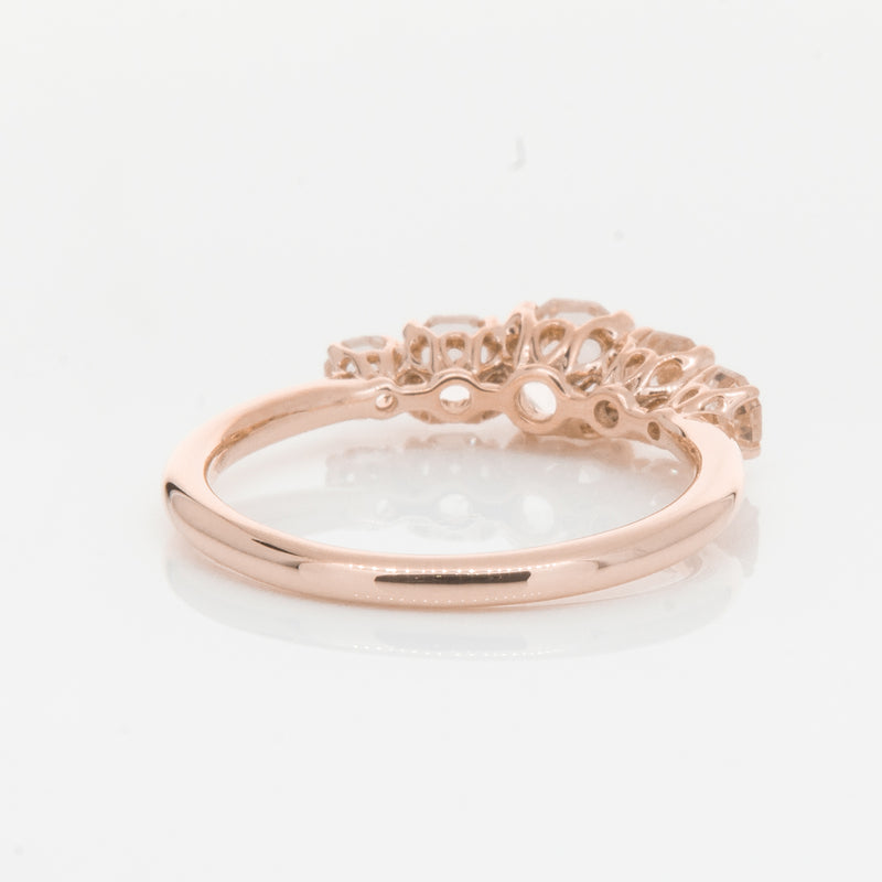 18ct Rose Gold Five Stone Morganite Octavia Ring-Ring-Walker & Hall
