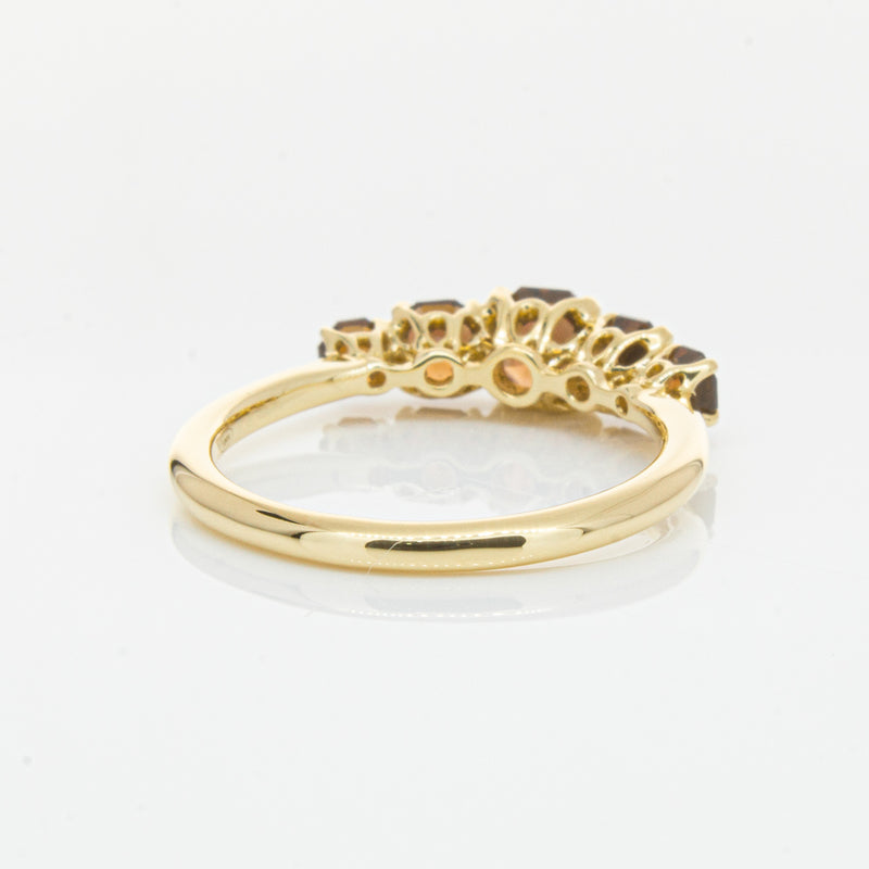 18ct Yellow Gold Five Stone Garnet Octavia Ring-Ring-Walker & Hall