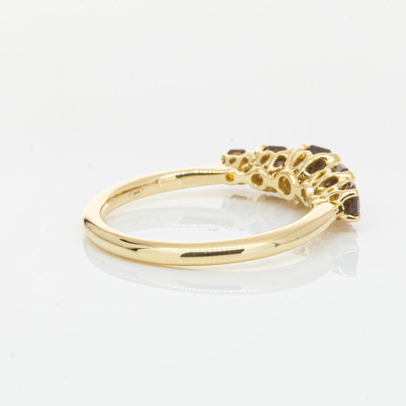 18ct Yellow Gold Five Stone Garnet Octavia Ring-Ring-Walker & Hall