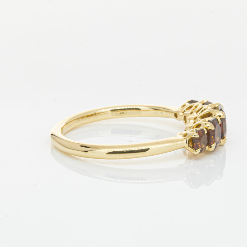 18ct Yellow Gold Five Stone Garnet Octavia Ring-Ring-Walker & Hall