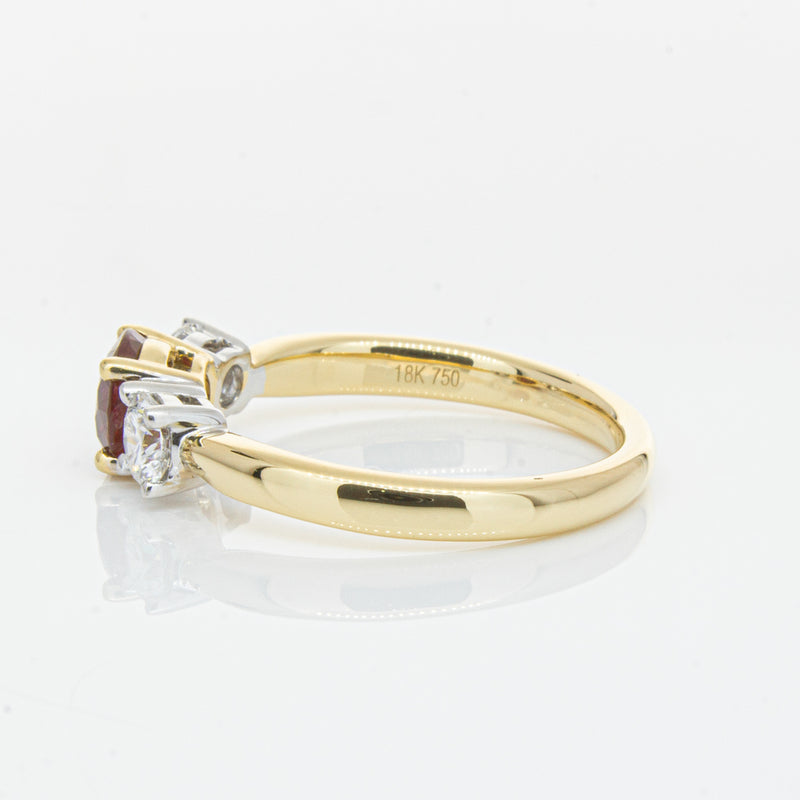 18ct Yellow Gold 1.00ct Ruby & Diamond Ring-Ring-Walker & Hall