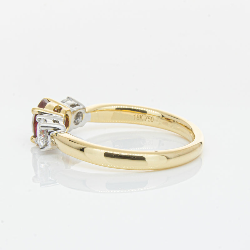 18ct Yellow Gold 1.00ct Ruby & Diamond Ring-Ring-Walker & Hall