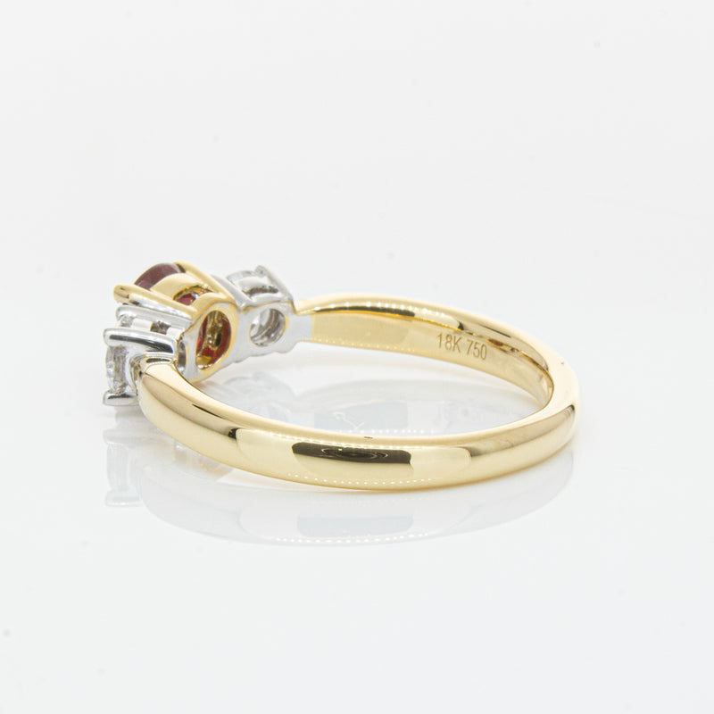 18ct Yellow Gold 1.00ct Ruby & Diamond Ring-Ring-Walker & Hall