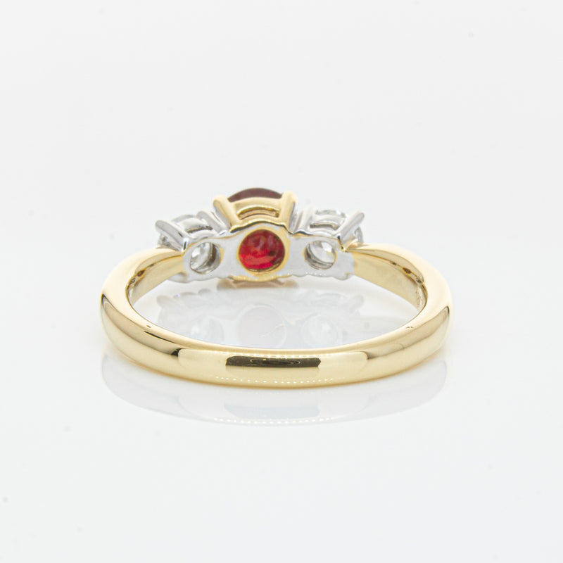 18ct Yellow Gold 1.00ct Ruby & Diamond Ring-Ring-Walker & Hall