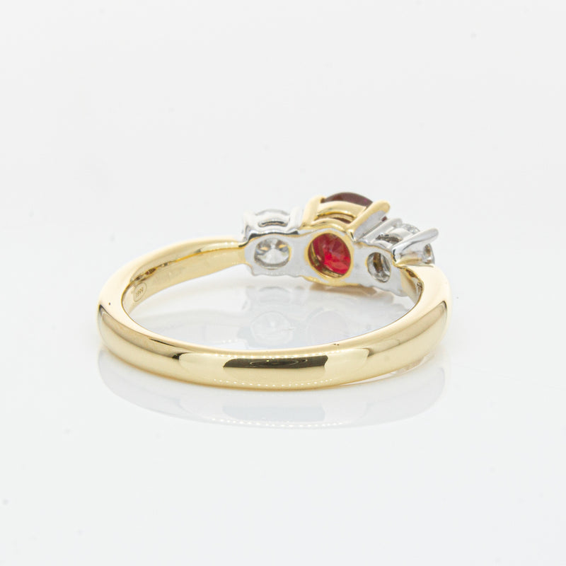 18ct Yellow Gold 1.00ct Ruby & Diamond Ring-Ring-Walker & Hall