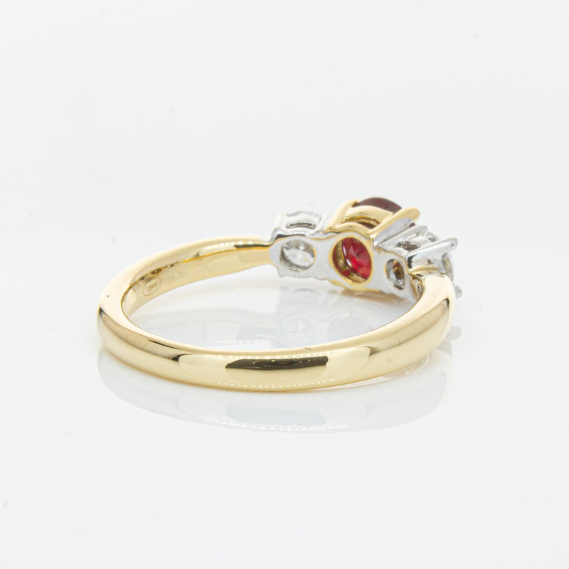 18ct Yellow Gold 1.00ct Ruby & Diamond Ring-Ring-Walker & Hall