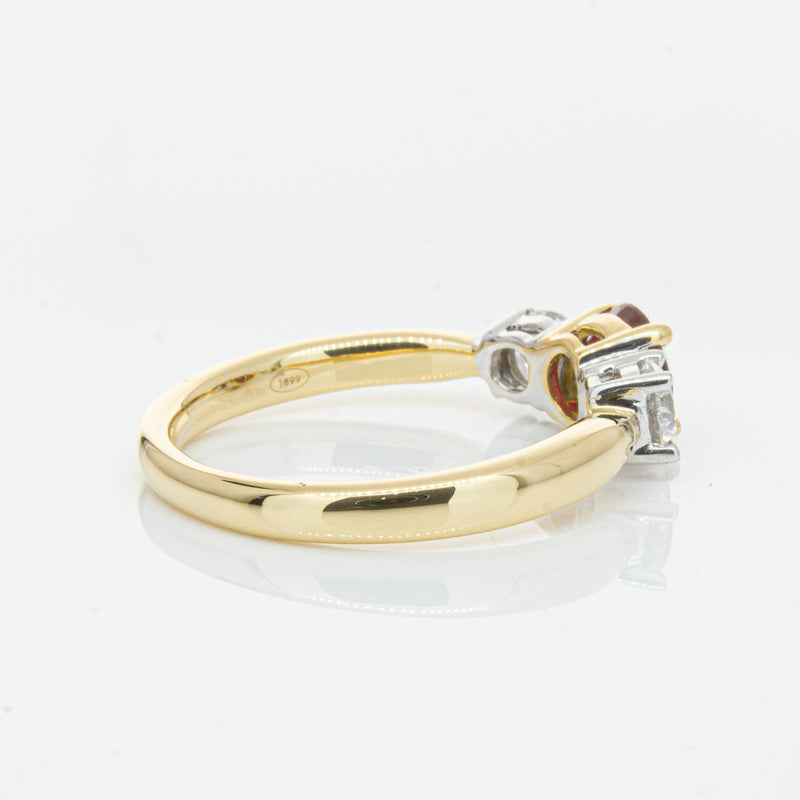 18ct Yellow Gold 1.00ct Ruby & Diamond Ring-Ring-Walker & Hall