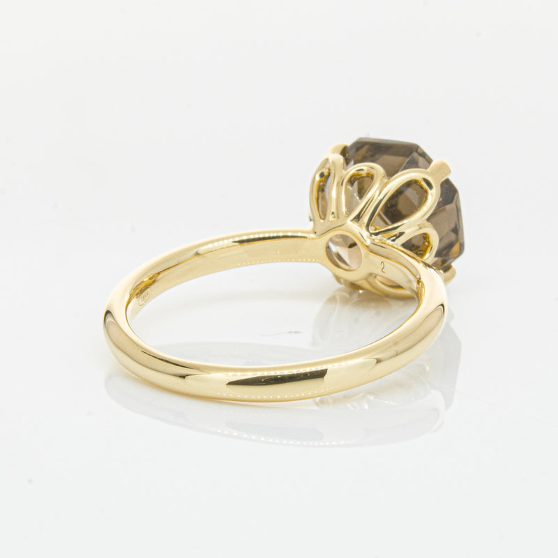 18ct Yellow Gold Smoky Quartz Octavia Ring-Ring-Walker & Hall