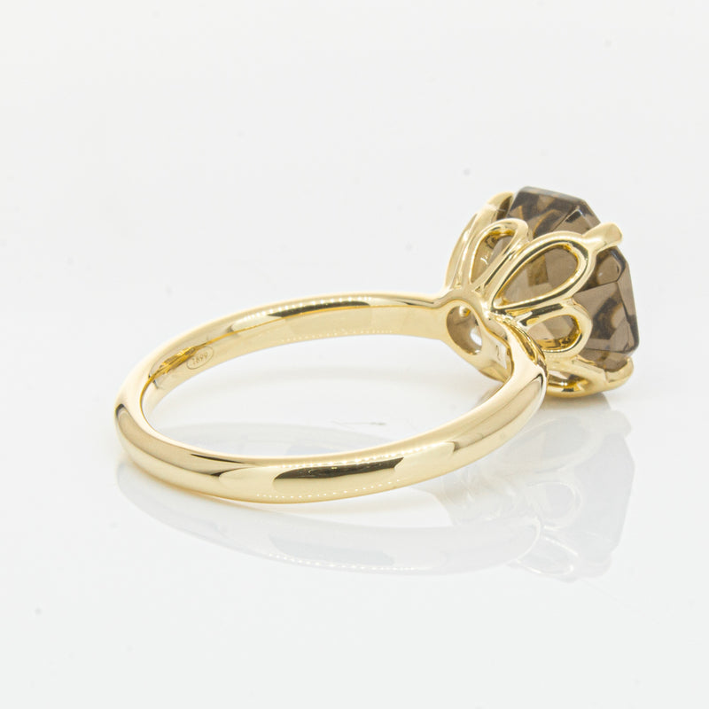 18ct Yellow Gold Smoky Quartz Octavia Ring-Ring-Walker & Hall