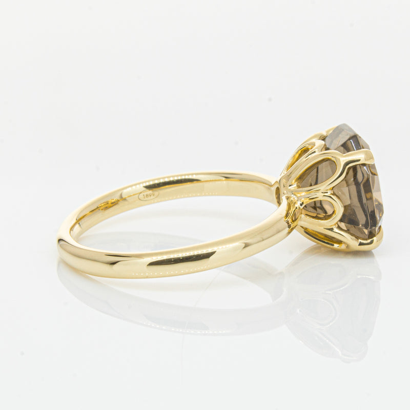 18ct Yellow Gold Smoky Quartz Octavia Ring-Ring-Walker & Hall