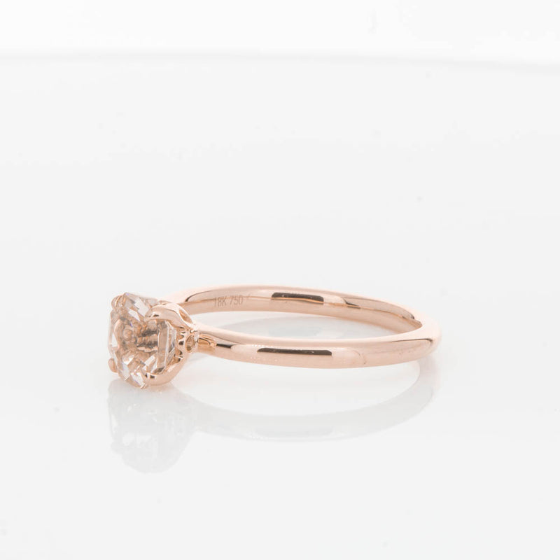 18ct Rose Gold Morganite Mini Octavia Ring-Ring-Walker & Hall