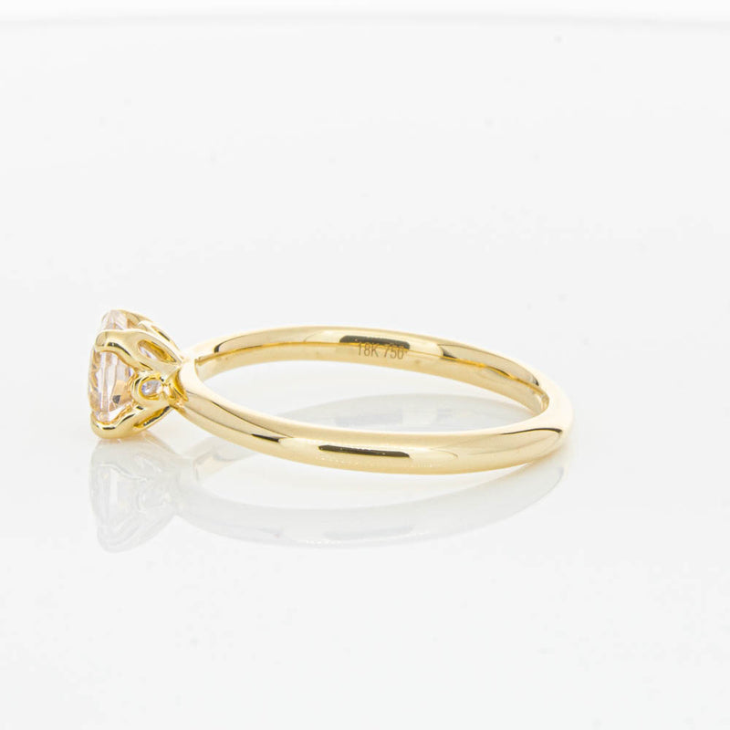 18ct Yellow Gold Morganite Mini Octavia Ring-Ring-Walker & Hall