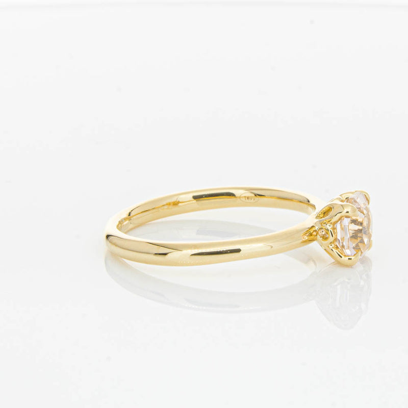 18ct Yellow Gold Morganite Mini Octavia Ring-Ring-Walker & Hall