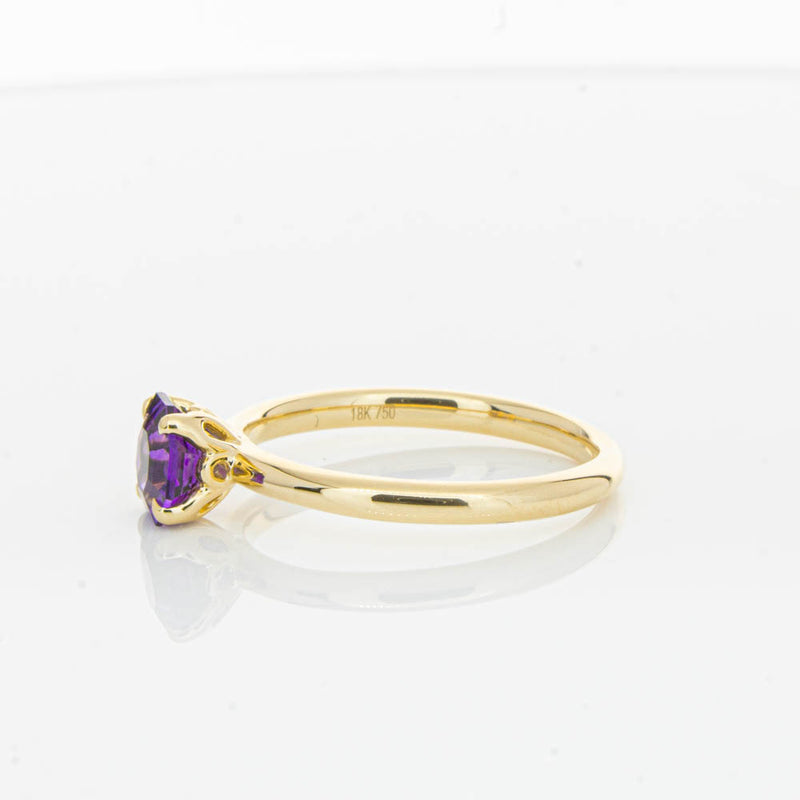 18ct Yellow Gold Amethyst Mini Octavia Ring-Ring-Walker & Hall