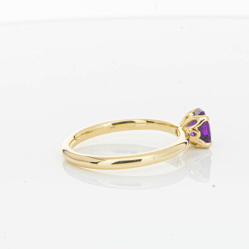 18ct Yellow Gold Amethyst Mini Octavia Ring-Ring-Walker & Hall