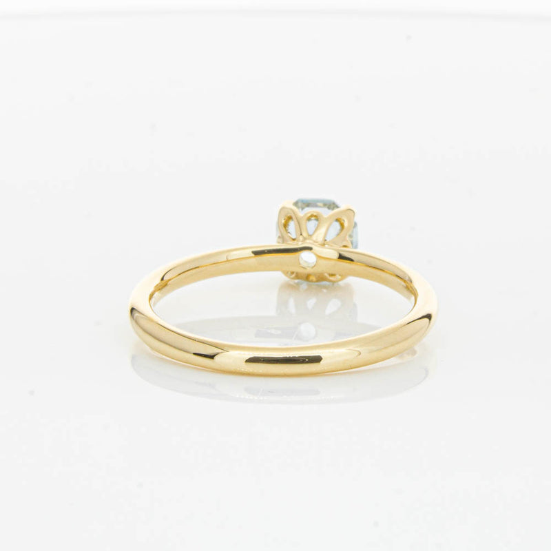 18ct Yellow Gold Aquamarine Mini Octavia Ring-Ring-Walker & Hall