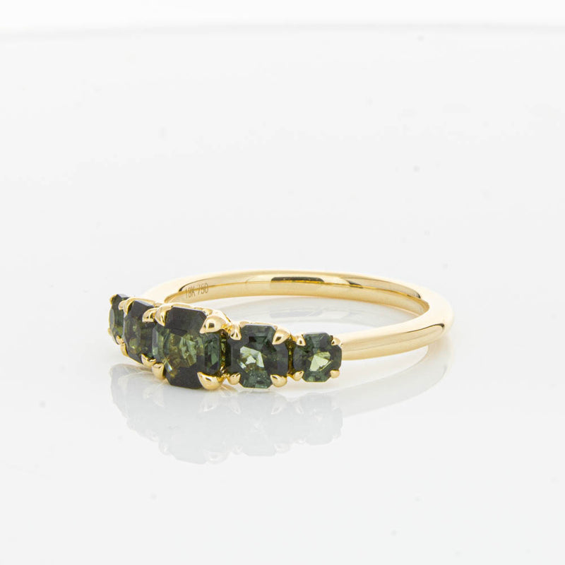 18ct Yellow Gold Five Stone Tourmaline Octavia Ring-Ring-Walker & Hall