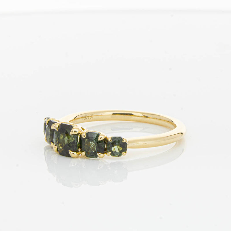 18ct Yellow Gold Five Stone Tourmaline Octavia Ring-Ring-Walker & Hall