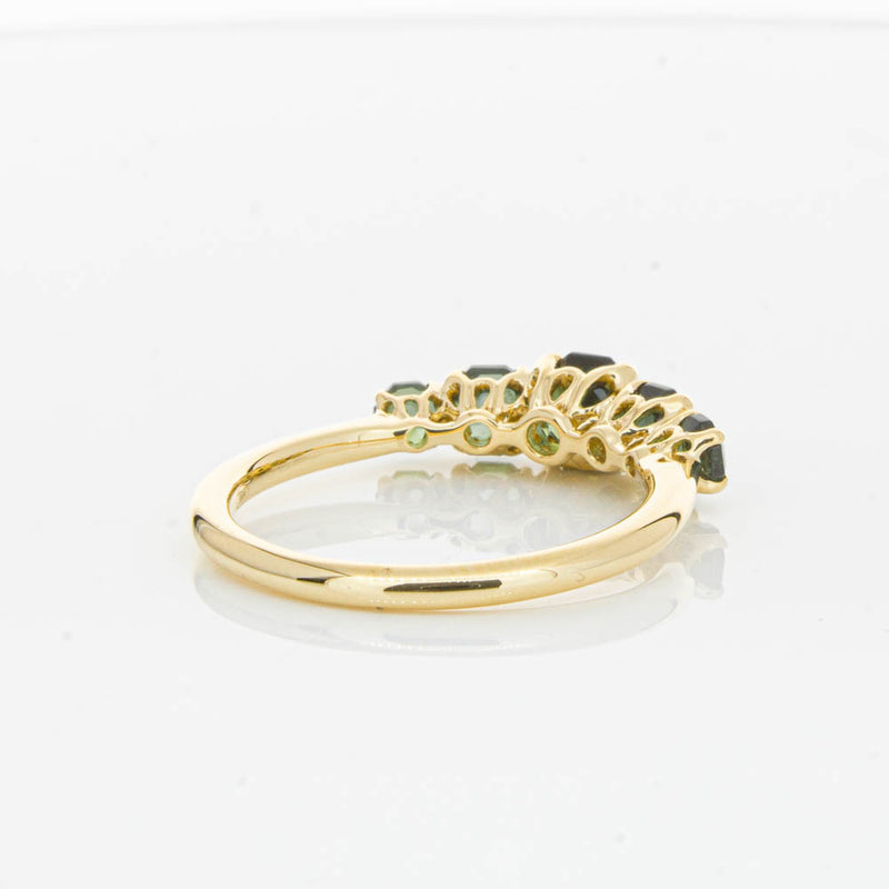 18ct Yellow Gold Five Stone Tourmaline Octavia Ring-Ring-Walker & Hall