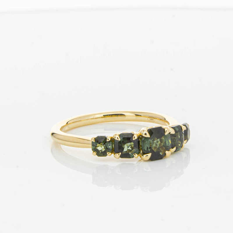 18ct Yellow Gold Five Stone Tourmaline Octavia Ring-Ring-Walker & Hall