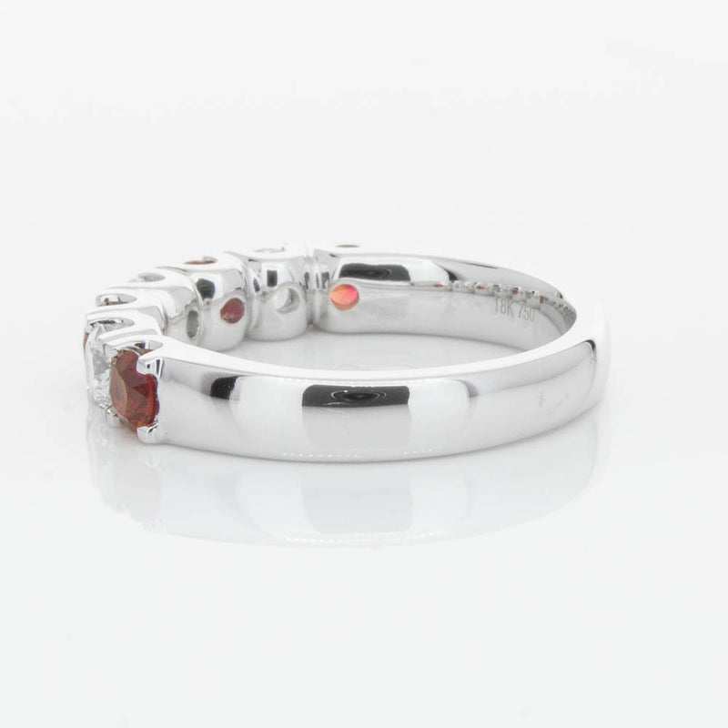 18ct White Gold .79ct Ruby & Diamond Rialto Ring-Ring-Walker & Hall