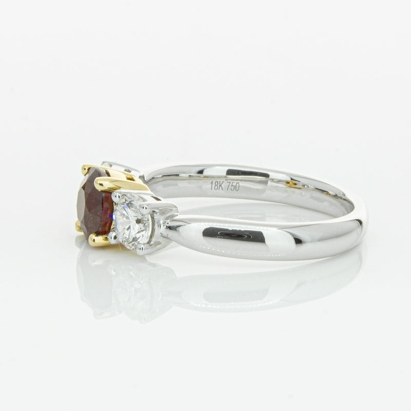 18ct White Gold 1.35ct Ruby & Diamond Ring-Ring-Walker & Hall