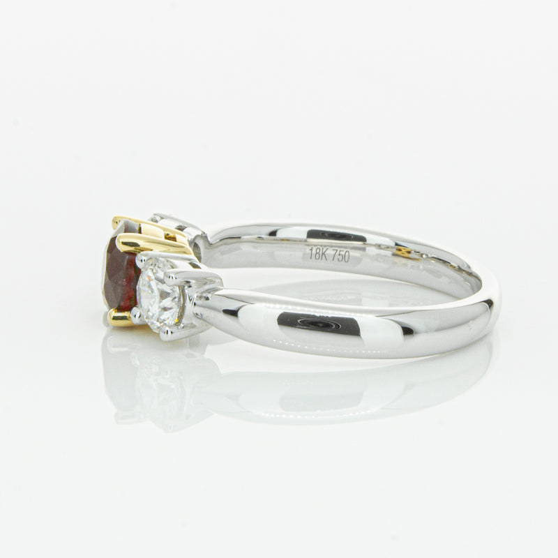 18ct White Gold 1.35ct Ruby & Diamond Ring-Ring-Walker & Hall