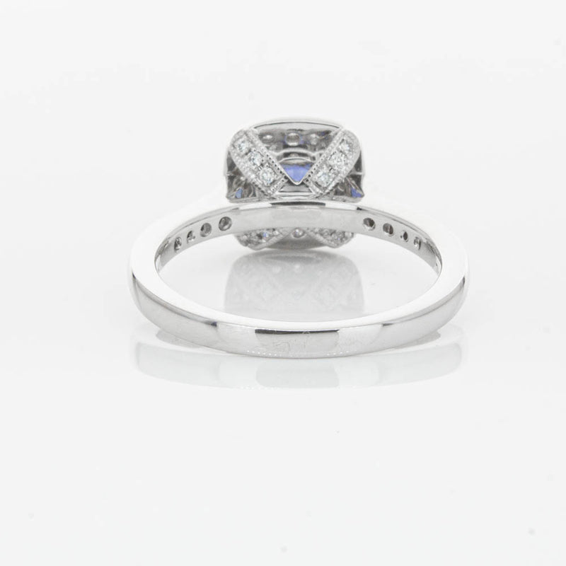 18ct White Gold .92ct Sapphire & Diamond Aurora Ring-Ring-Walker & Hall