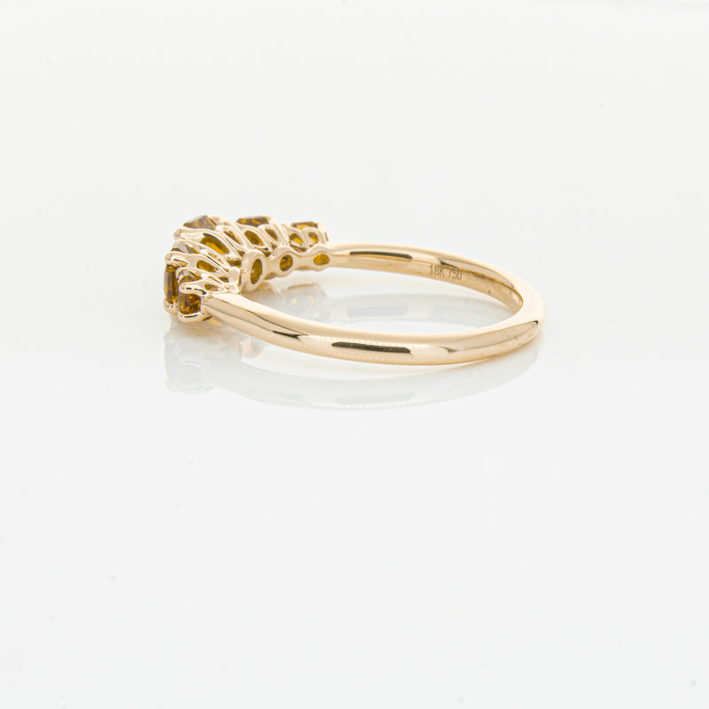 18ct Rose Gold Five Stone Citrine Octavia Ring-Ring-Walker & Hall