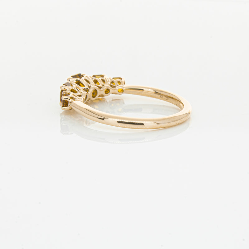 18ct Rose Gold Five Stone Citrine Octavia Ring-Ring-Walker & Hall