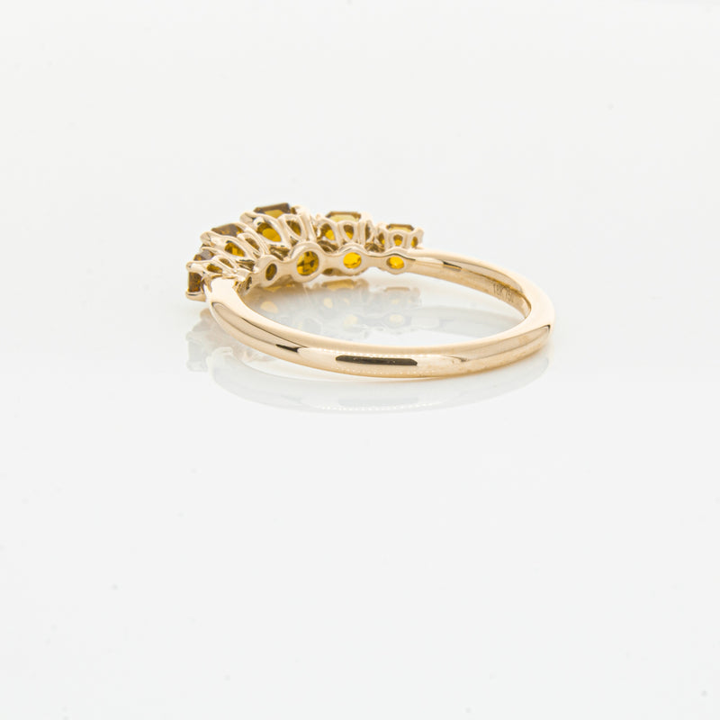 18ct Rose Gold Five Stone Citrine Octavia Ring-Ring-Walker & Hall
